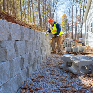 Retaining wall construction